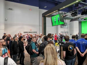 Pixotope team at their booth at the NAB show 2019