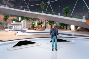 virtual studio of Videoreport Canarias